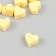 Busina silicone "heart" light yellow d = 1.4 cm