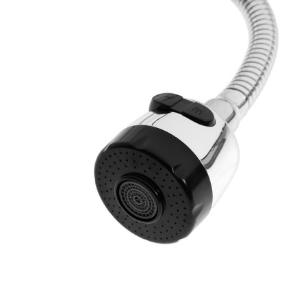 Mixer for the kitchen "Soyuzkran" 567-079, single-leaf, flexible surge, 2 modes, zinc, chrome-2