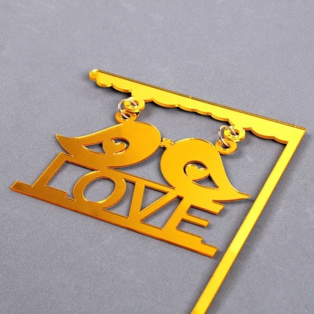 Topper "Love", gold color-1