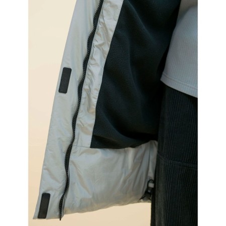 Coat for girls, height 146 cm, gray color-4