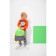 Baby backpack on the zipper Textura, gray/green color