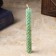 A candle from wax with mint "to increase income", 13x1.7 cm, 1 hour, green