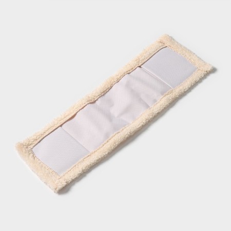 Nozzle for a flat mop of the share "pastel", 42 × 12 cm, microfiber, 60 grams, beige color-3