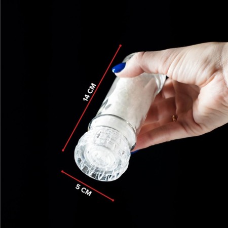 Mill for spices, reusable, 115 ml (45-80 gr), transparent color-1