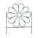 Decorative fence, 75 × 305 cm, 5 sections, metal, green, "chamomile"