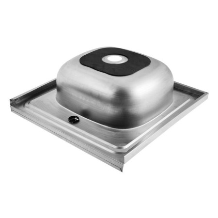 Kitchen sink Mixline 527965, invoice, thickness 0.4 mm, 50x50x16 cm, release 1 1/2 "-2