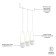 A set of suspended pots for plants TRIFLORA, White LATUN, 3 pcs.