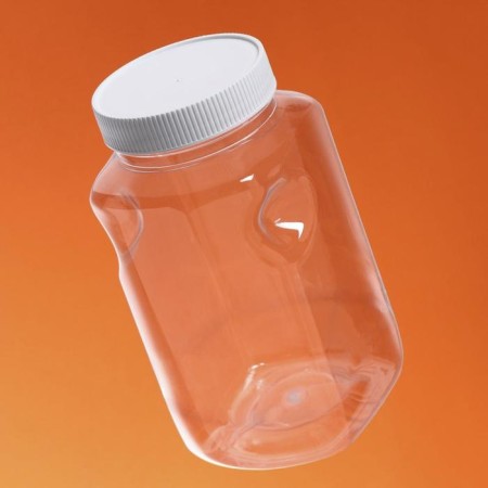 Bank with a lid "Square", Pat, 1.5 l, 82 mm