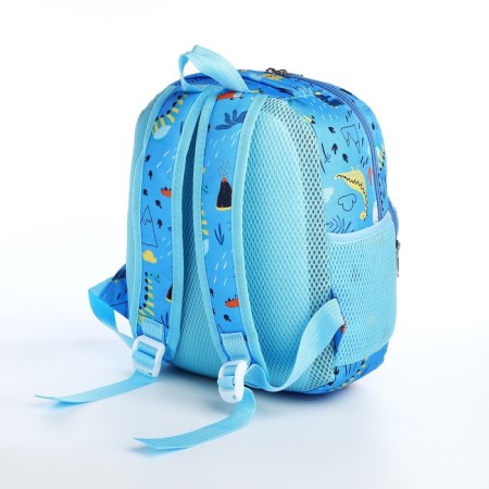 Baby backpack on lightning, 3 outer pockets, blue color-5