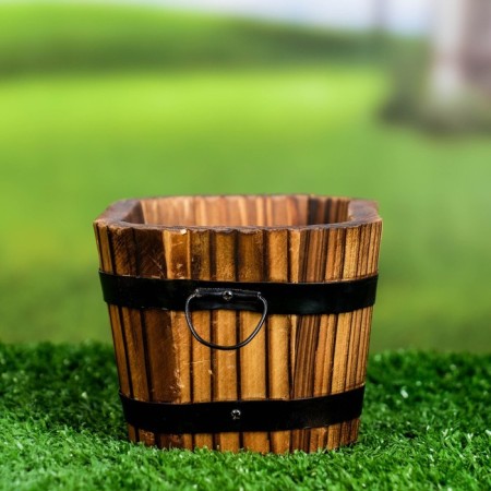 Wooden Kashpo "rectangular" 14x8x10cm-2