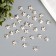 Decor for creativity plastic, enamel "Flower with a gold petal" set of 30 pcs 1.2x1.2 cm