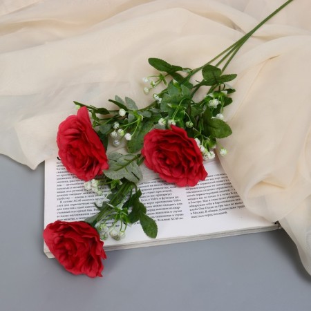 Artificial flowers "rose gallant" 8x62 cm, red