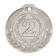 Prize medal 021, D = 4 cm. 2 place. Color: Silver. Without a tape