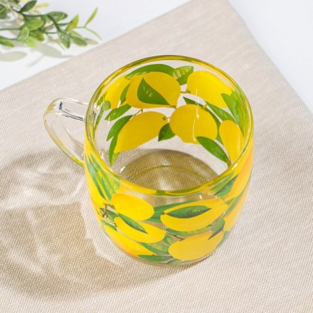 Lemon mug, glass, 300 ml-1