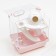 The cage for rodents is equipped, 27 x 19 x 28 cm, pink