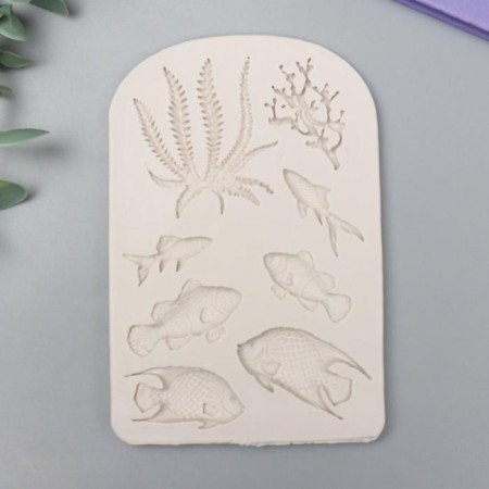 Mold Silicon "Underwater World" 8 items 0.8x9.5x14.2 cm