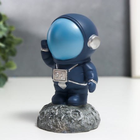 Souvenir Polystone "Astronaut on the Moon" Gray 11.5x6.5x6.5 cm-2