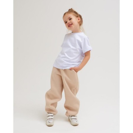 Children's pants Minaku: Basic Line Kids, beige color, height 152-7
