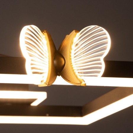 LUSTER "Butterflies UNO" 36W LED 6000K Black 45x45x6cm Bayerlux-10