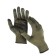 Garden gloves, x/b, knitting grade 10, 5 threads, 3-layer, size 10, with PVC dots, green, “olive”