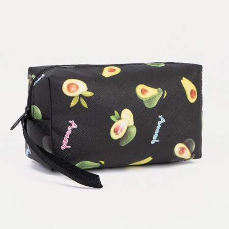 Cosmetic bag with lightning, black color