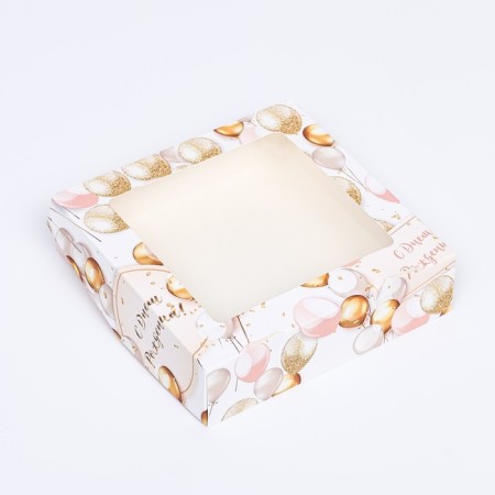 Folding boxes "Happy Birthday" 15 x 15 x 4 cm-2