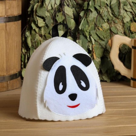 Bath cap with children's applique "Pandochka" felt-2