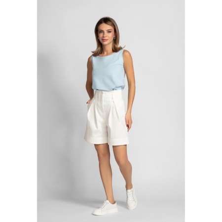 Women's shorts, size 48, white color-3