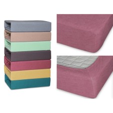 Простыня на резинке Cleo, трикотаж, размер 90х200х25 см, цвет марсала