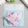 Decor for creativity Textile Embroidery "Butterfly Pink-Siren" double wings 5x6.3 cm