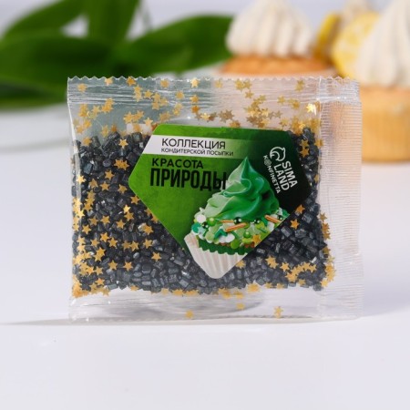 Sprinking shiny: gold, black, 25 g.-1