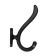 Furniture hook Cappio Smile, two -rod, black