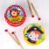 Musical toy "Drum", with a pattern, Mix color, paper membrane