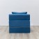 Walked armor-bed "Essen", velor fabric, blue color