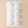 Form for mousse desserts and baking konfinetta "faces", silicone, 29.5 × 17.2 cm, 8 cells (5.6 × 6.4 × 4.5 cm), white color