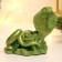 Figure "Snake with a chest" Green with gold, 6x6x5cm