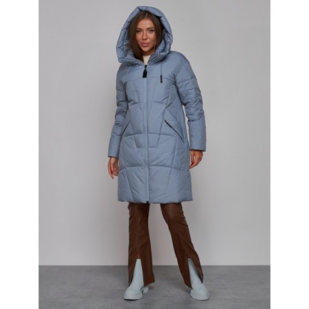 Coat insulated winter female, size 44, blue color-6