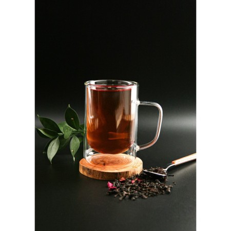 Glass mug with double walls Magistro "Duo", 300 ml, 12 × 9 × 11 cm-7
