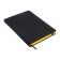 Leduced Diary A5, 140l, Cage, leatherette, elastic band, yellow cut, black