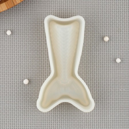 Mold Dolyana "Tail of the Mermaid", silicone, 9.5 × 5.5 × 2 cm, white color-3