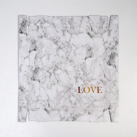 Gift folding box, packaging, “marble”, 31.2 x 25.6 x 16.1 cm-6
