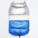 Jacket for dogs with weighting size 16 (DS 36, OG 46, Osh 35), silver-blue