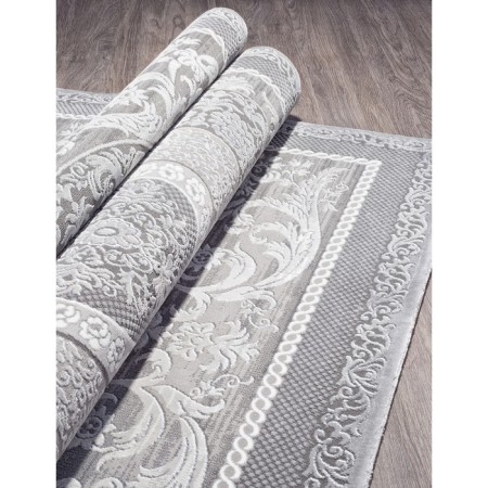 Rectangular carpet Karmen Hali Quantum, size 195x290 cm, color Grey/Grey-1