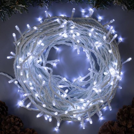 Garland “thread” 20 m, IP44, white thread, 200 LED, white glow, 8 modes, 220 V