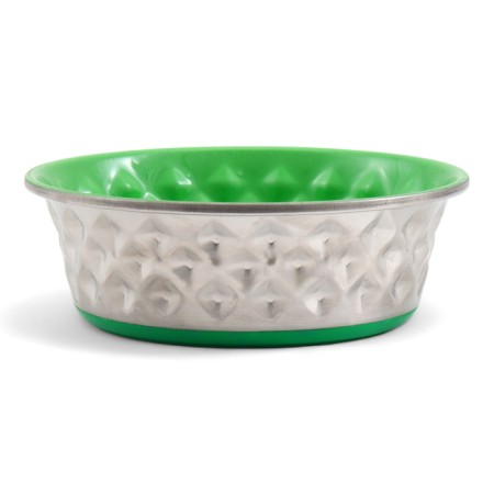 The bowl of a weighted embossed, with a silicone base, green, 600 ml-2