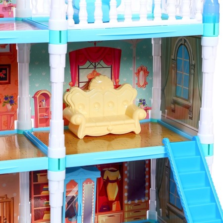 House for dolls "Winter Palace" with a doll, pets and accessories-8