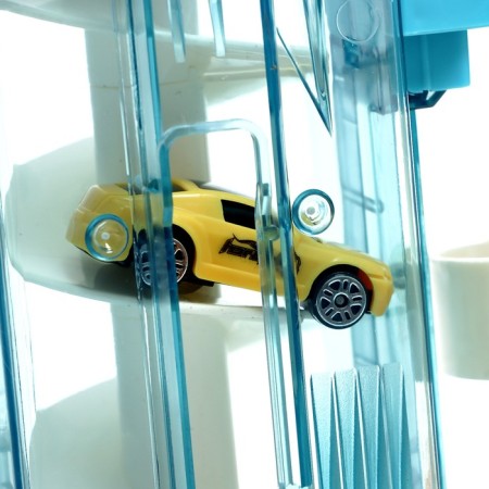 Parking "City", with an elevator, 3 levels, 4 cars, light and sound effects-10