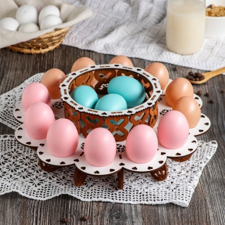 Stand for Easter cake and Easter eggs, 12 cells, 29 × 29 × 10 cm