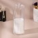 Organizer for storing cotton pads, with a lid, D 7 × 20 cm, in a cardboard box, the color is transparent
