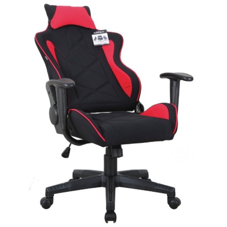Brabix player "GT RACER GM-101", pillow, fabric, black/red-1